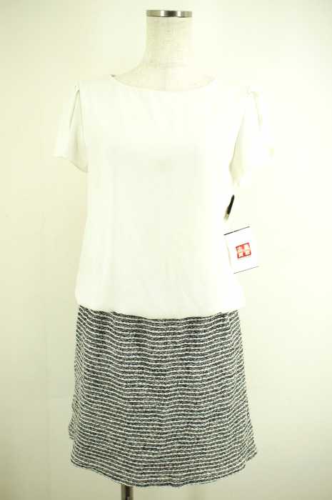 Rope' Picnic （ロペピクニック） 袖フリルシフォン切り替えワンピース レディース ワンピース