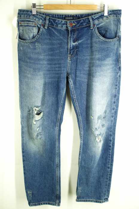 ZARA BASIC（ザラベーシック） ダメージ加工 デニムパンツ メンズ パンツ