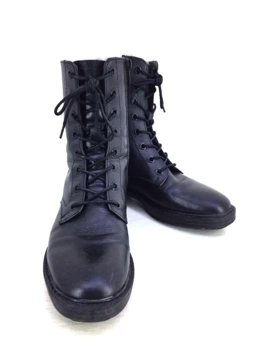 ZARA（ザラ） BLACK LEATHER BOOTS レディース シューズ