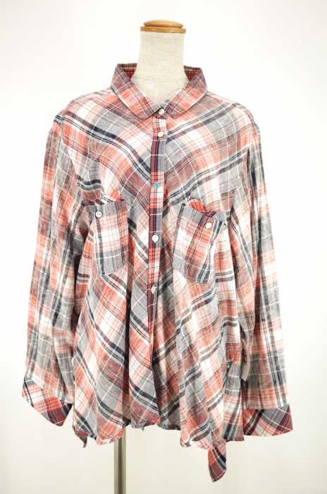 as know as olaca （） クロップドバイヤスボタンシャツ レディース トップス