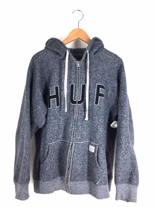 HUF （ハフ） クラシック ジップアップパーカー 裏起毛 霜降り メンズ トップス