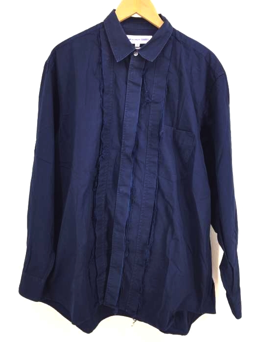 COMME des GARCONS SHIRT（コムデギャルソンシャツ） フランス製 コットン比翼デザインシャツ メンズ トップス