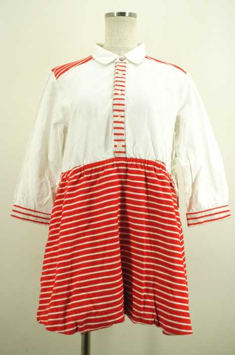 Beams Boy Tori To ビームスボーイ トリト ボーダー切替シャツワンピース レディース ワンピース ブランド古着買取販売バズストア