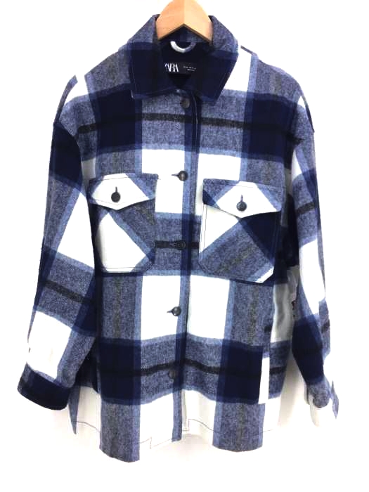 ZARA（ザラ） チェックオーバーシャツ レディース トップス