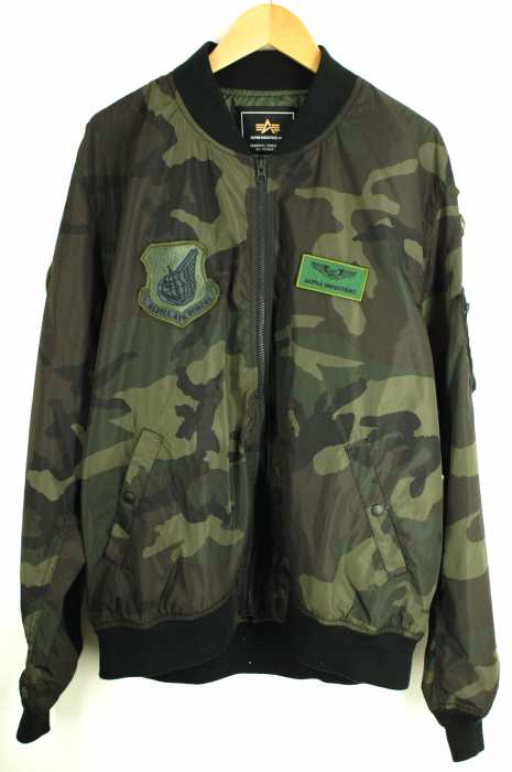 ALPHA INDUSTRIES （アルファインダストリーズ） ワッペン付き　MA-1 フライトジャケット メンズ アウター