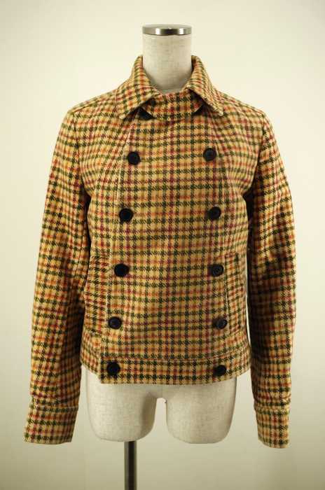 A.P.C. （アー・ペー・セー） チェック柄ダブルボタンコート レディース アウター