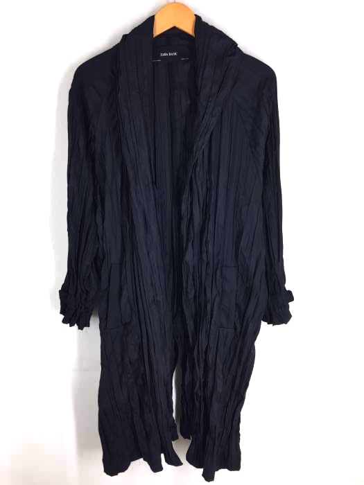 ZARA BASIC(ザラベーシック) バックスリット プリーツ加工 ガウンコート レディース ワンピース