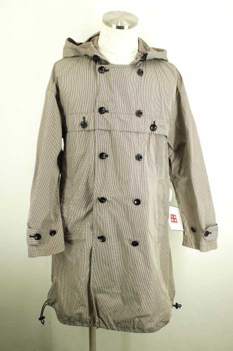 TSUMORI CHISATO (ツモリチサト) チェック柄フーデッドナイロンコート メンズ アウター
