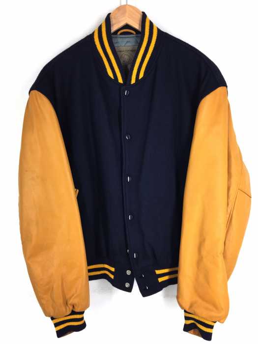Golden bear（ゴールデンベアー） USA製 裏キルティング レザー切替スタジャン メンズ アウター