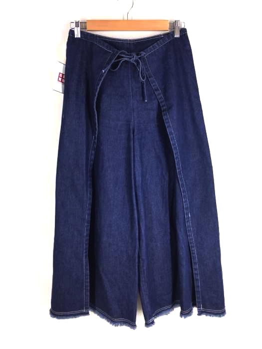 USED古着(ユーズドフルギ) カットオフラップワイドデニムパンツ レディース パンツ