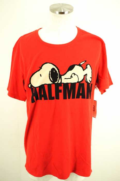 HALF MAN×PEANUTS （ハーフマンピーナッツ） キャラクタープリントTシャツ メンズ トップス
