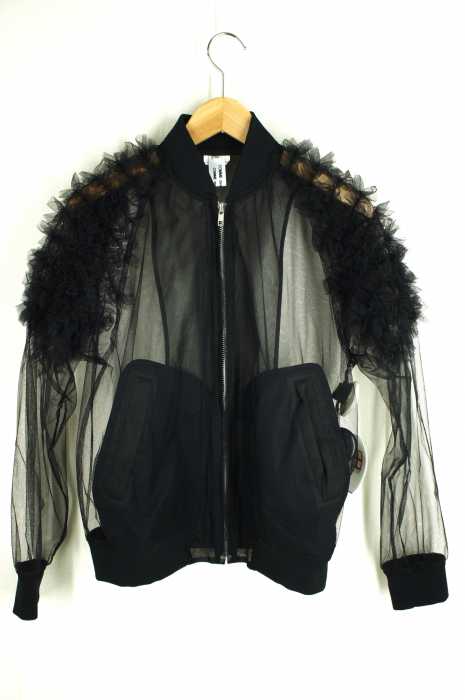 COMME des GARCONS COMME des GARCONS（コムデギャルソンコムデギャルソン） AD2018 フリル装飾チュールブルゾン レディース アウター