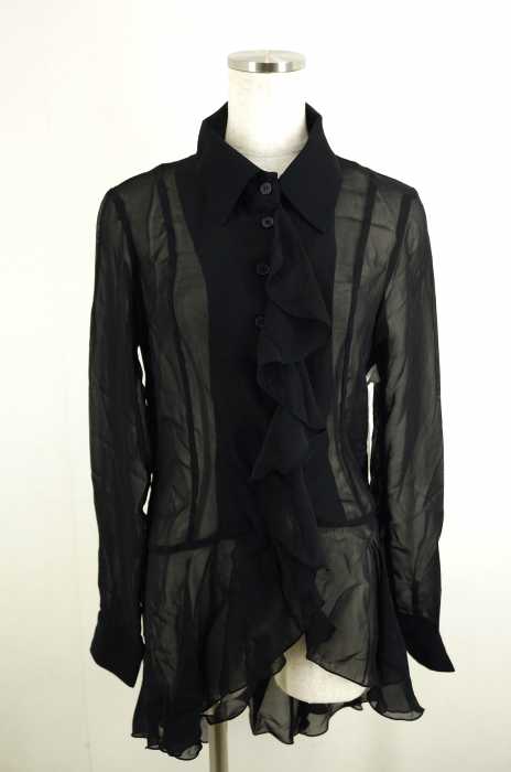 BLACK PEACE NOW （ブラックピースナウ） バックレースアップシフォンチュニック レディース トップス