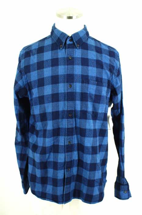 EDIFICE （エディフィス） 15AW Washed Indigo Nel チェック柄ボタンダウンネルシャツ メンズ トップス