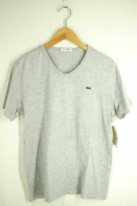 LACOSTE （ラコステ） ワンポイント刺繍 VネックTシャツ メンズ トップス