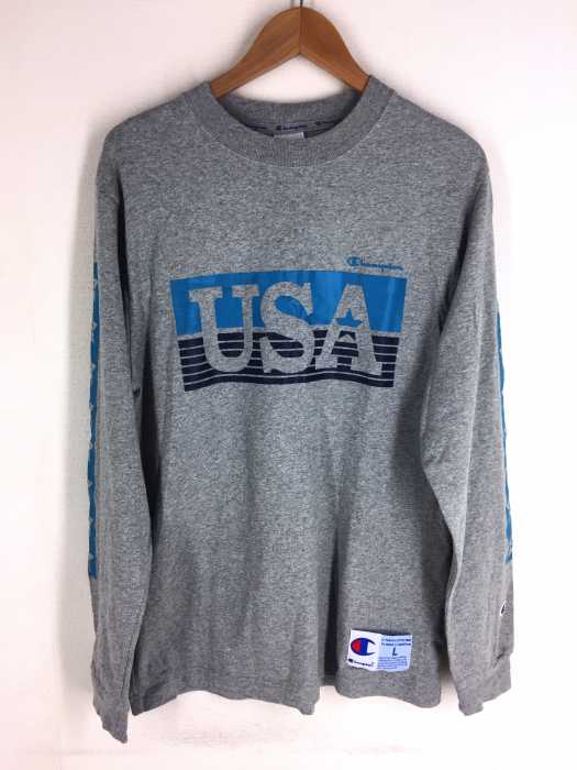 Champion（チャンピオン） HERITAGE USAプリント ロングスリーブクルーネックカットソー メンズ トップス