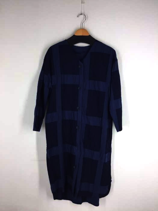antiqua patterntorso(アンティカ パターントルソ) ノーカラー パッチワークデザインワンピース レディース ワンピース