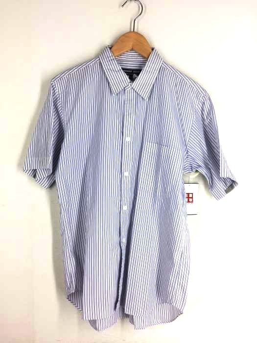COMME des GARÇONS HOMME DEUX（コムデギャルソンオムドゥ） AD2012 半袖ウール切替ストライプシャツ レディース トップス