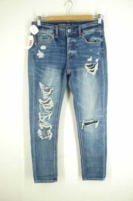 AMERICAN EAGLE OUTFITTERS （アメリカンイーグルアウトフィッターズ） クラッシュ加工 レディース パンツ