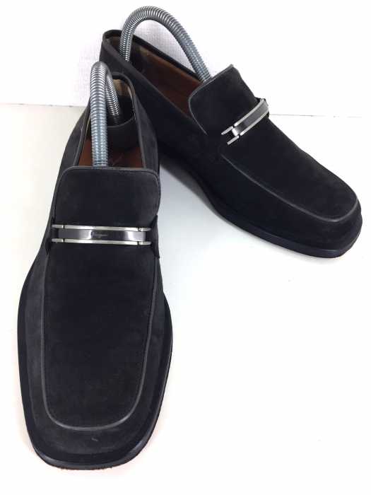Salvatore Ferragamo （サルヴァトーレフェラガモ） ベルベット スクエアトゥ メンズ シューズ