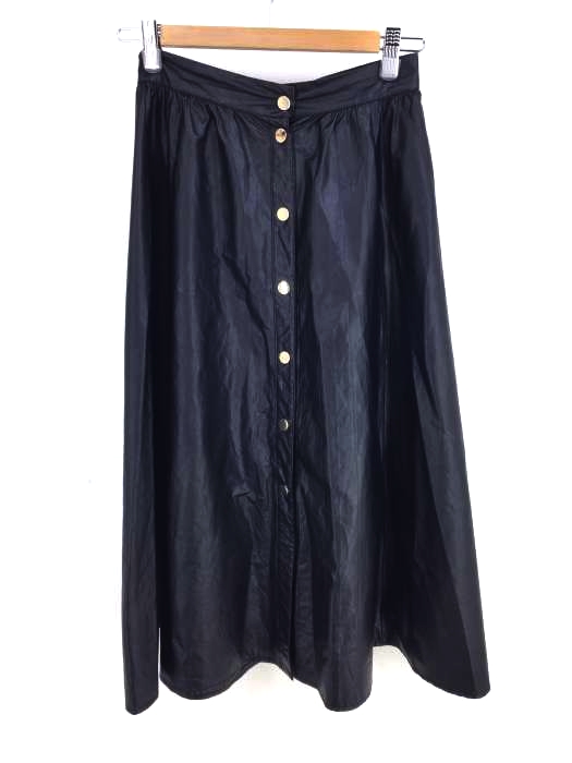 ZARA(ザラ) フェイクレザーボタンフレアスカート レディース スカート