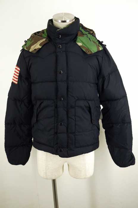 DENIM & SUPPLY RALPH LAUREN （デニムアンドサプライ ラルフローレン） 裏地カモ柄フーデットナイロンダウンジャケット メンズ アウター