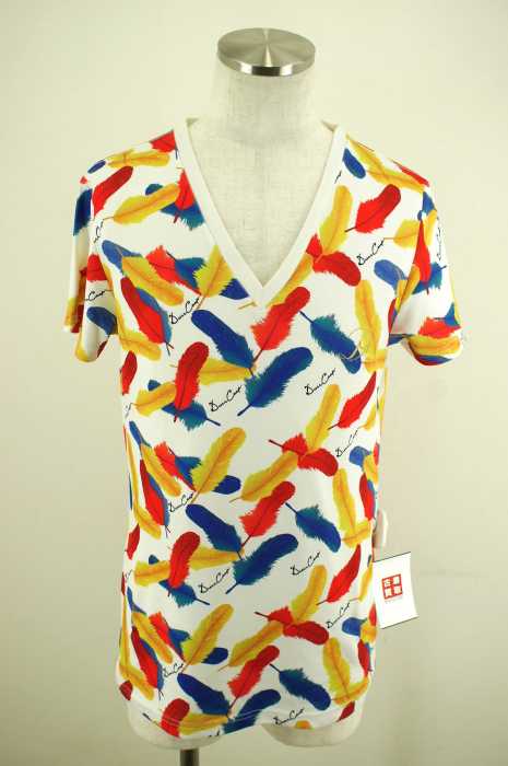 DRESSCAMP (ドレスキャンプ) 総柄VネックTシャツ メンズ トップス