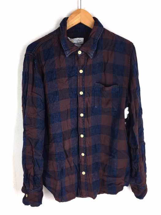 REMI RELIEF×BEAMS（レミレリーフビームス） 別注 ブロックチェック長袖シャツ メンズ トップス