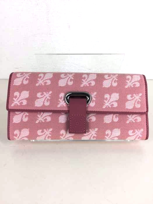 PATRICK COX(パトリックコックス) 総柄 レザー切替 二つ折り長財布 レディース 財布・ケース