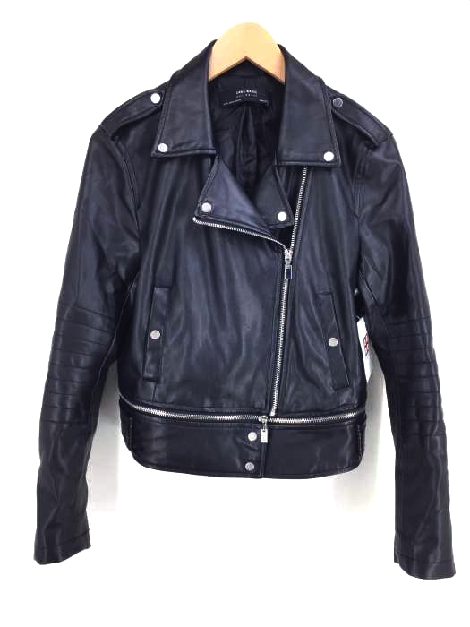 ZARA BASIC(ザラベーシック) FAUX LEATHER JACKET 2WAY レザージャケット レディース アウター