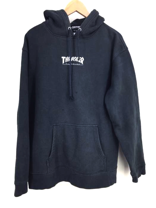 THRASHER MAGAZINE（スラッシャーマガジン） ロゴ刺繍 プルオーバーパーカー メンズ トップス