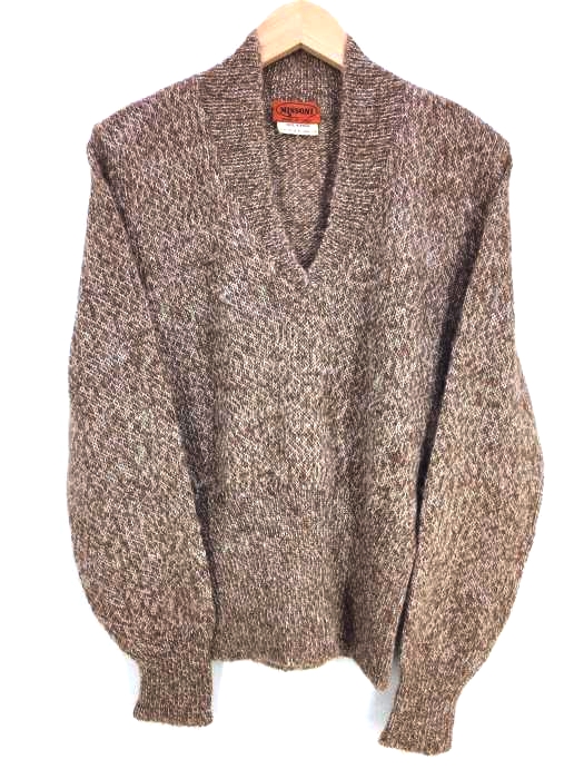 MISSONI(ミッソーニ) イタリア製 アルパカVネックニットセーター レディース トップス