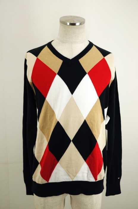 TOMMY HILFIGER （トミーヒルフィガー） アーガイル柄ニットトップス メンズ トップス
