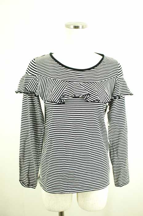 NICE CLAUP （ナイスクラップ） ボーダーフリルカットソー レディース トップス