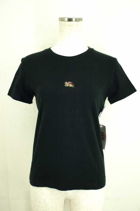 BURBERRY BLUE LABEL (バーバリーブルーレーベル) ロゴ刺繍クルーネックTシャツ レディース トップス
