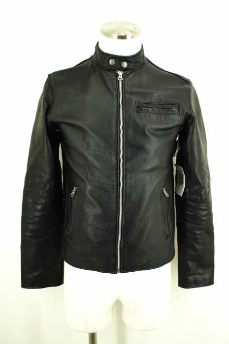 USED (ブランド不明) スタンドカラーシングルライダースジャケット メンズ アウター