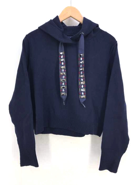ZARA KNIT（ザラニット） ビジュー付きニットプルオーバー レディース トップス