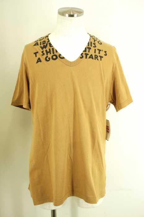Martin Margiela （マルタンマルジェラ） Vネック　エイズTシャツ メンズ トップス