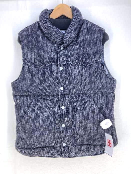Harris Tweed（ハリスツイード） レザー切替ツイード中綿ジャケット メンズ トップス