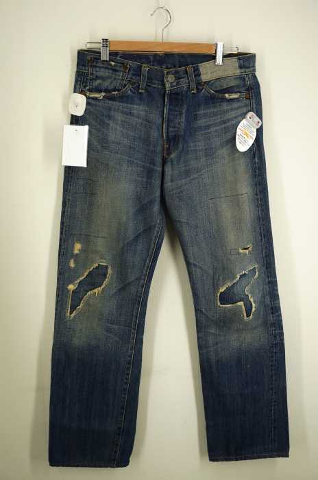 Levi's （リーバイス） 501 ビッグE 復刻 セルビッチダメージ加工デニムパンツ メンズ パンツ