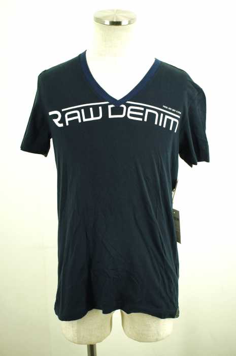 G-STAR RAW (ジースターロー) ロゴ入りVネックTシャツ メンズ トップス