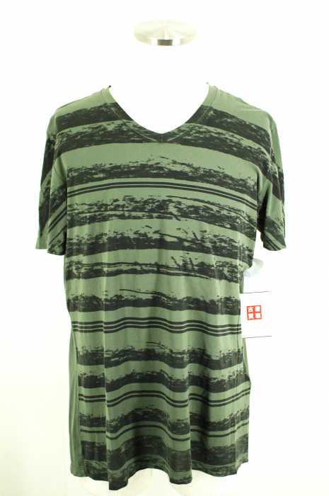 EMPORIO ARMANI (エンポリオアルマーニ) ボーダーVネックTシャツ メンズ トップス