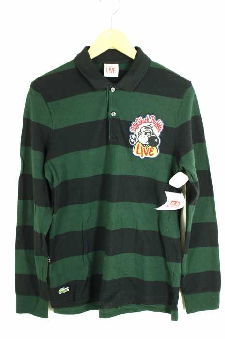Lacoste LVE（ラコステライブ） 太ボーダーラガーシャツ メンズ トップス