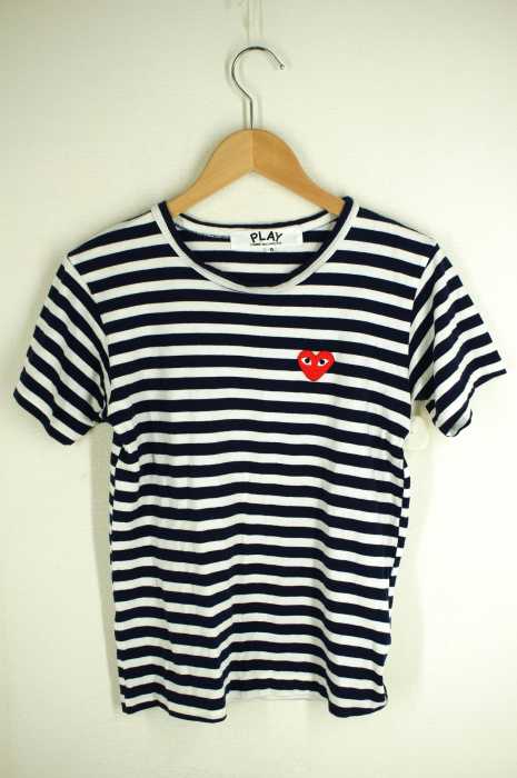 PLAY COMME des GARCONS (プレイコムデギャルソン) AD2009 ハートワッペンクルーネックTシャツ レディース トップス