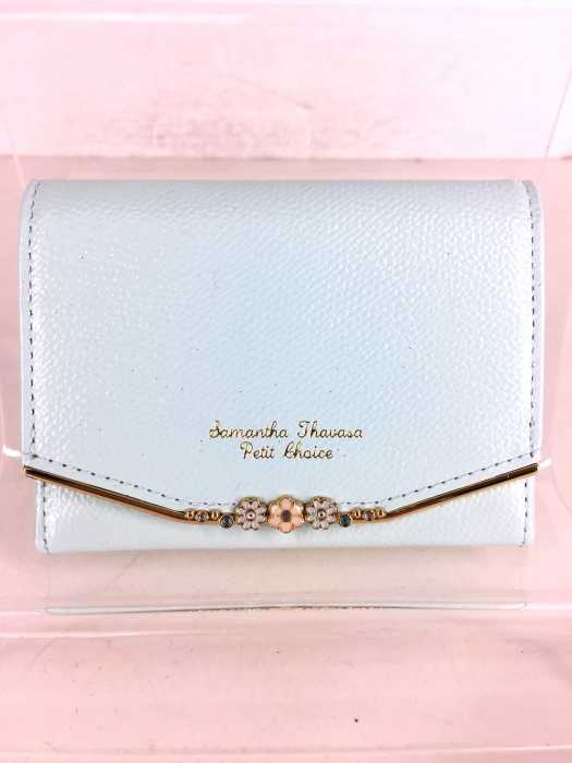 Samantha Thavasa Petit Choice（サマンサタバサプチチョイス） フラワーバー金具シリーズ名刺入れ ミント レディース 財布・ケース