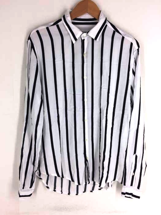 ZARA MAN（ザラマン） ストライプ レーヨン長袖シャツ メンズ トップス