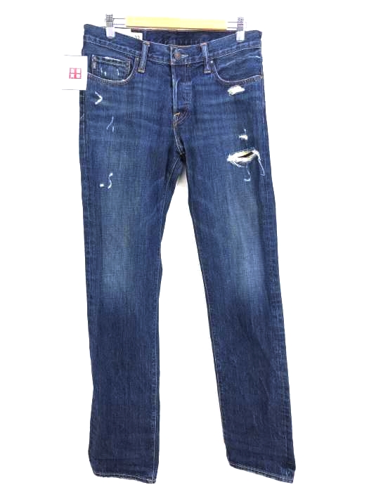 Abercrombie & Fitch（アバクロンビーアンドフィッチ） ダメージストレートデニムパンツ メンズ パンツ
