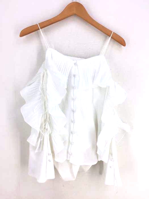 snidel（スナイデル） 18SS レースアッププリーツフリルブラウス