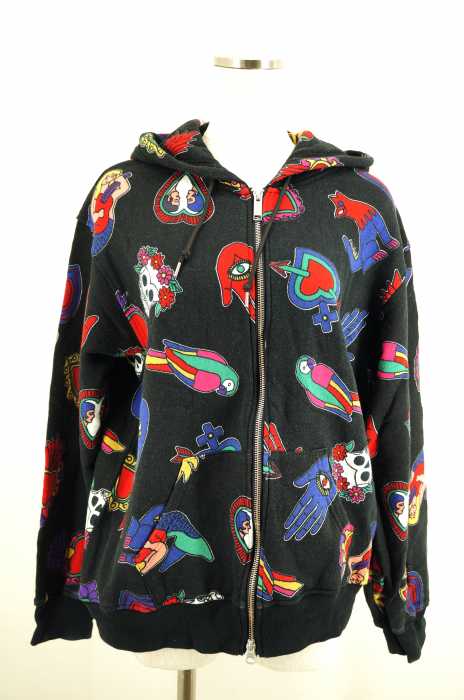JOYRICH×GIZA (ジョイリッチ×ギザ) メキシコ総柄ダブルジップアップパーカー レディース トップス