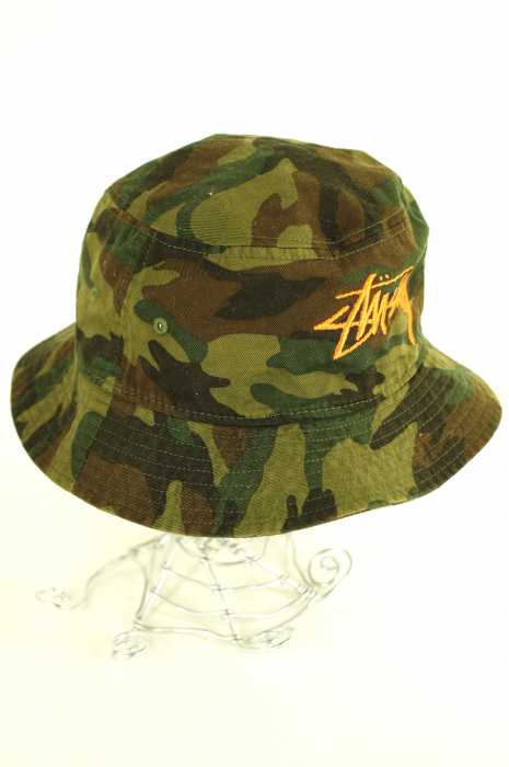 STUSSY (ステューシー) ロゴ刺繍 バケットハット レディース 帽子
